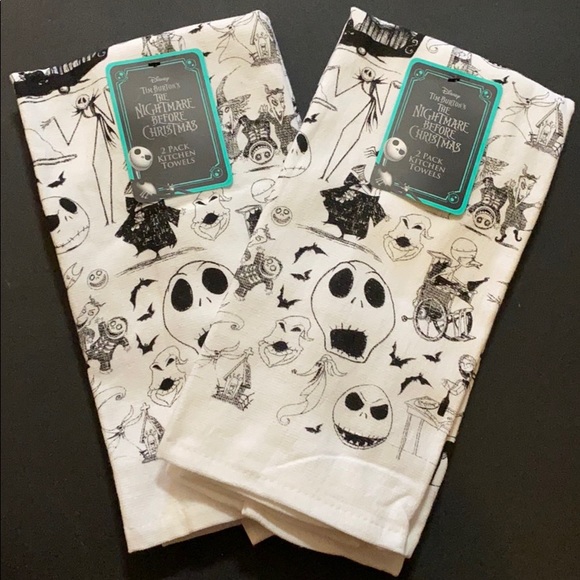 Disney Kitchen Nwt Nightmare Before Christmas Kitchen Towels Poshmark